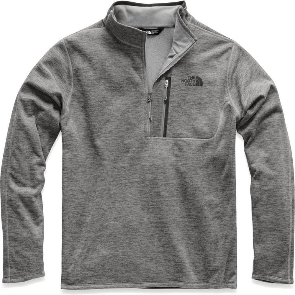 Like New North Face Canyonlands Flashdry Gray Black Panel ½-Zip Pullover